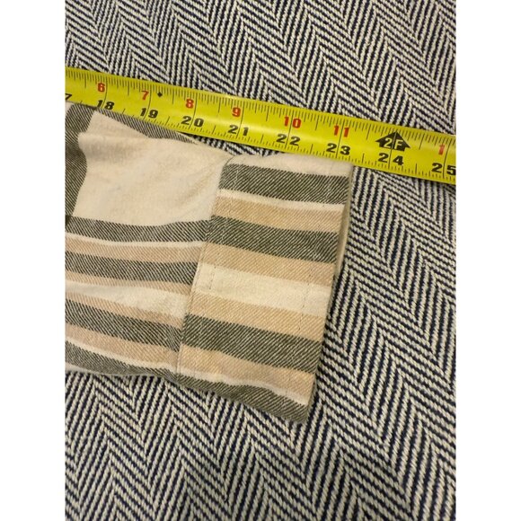 Weatherproof Vintage Womens Plaid Comfort Stretch Button-Up Shirt Beige/Green Si - Picture 10 of 10